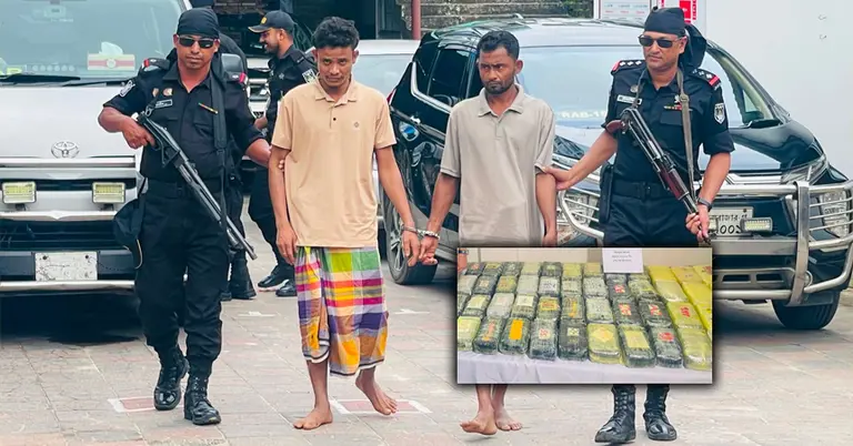 ইয়াবাসহ আটক মিয়ানমারের দুই নাগরিক